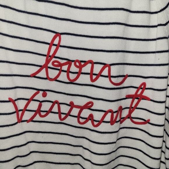 Gap Bon Vivant Womens Raglan Sweater Size XS White And Navy Stripe - Picture 3 of 11